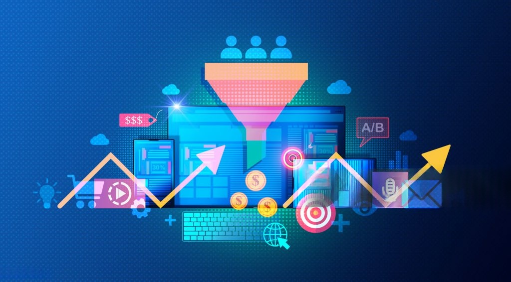Conversion Rate Optimization and User Experience Optimization - CRO and UXO - Processes Aimed at Increasing the Percentage of Website Visitors Who Take a Desired Action - Conceptual Illustration