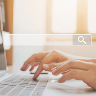 Searching information data on internet networking concept