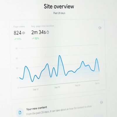 line graph on screen